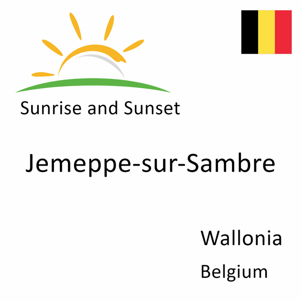 Sunrise and sunset times for Jemeppe-sur-Sambre, Wallonia, Belgium