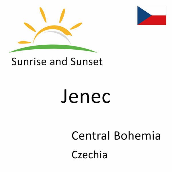 Sunrise and sunset times for Jenec, Central Bohemia, Czechia