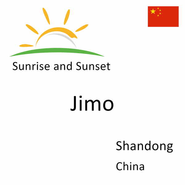 Sunrise and sunset times for Jimo, Shandong, China