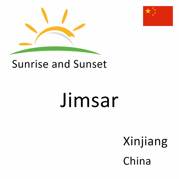 Sunrise and sunset times for Jimsar, Xinjiang, China