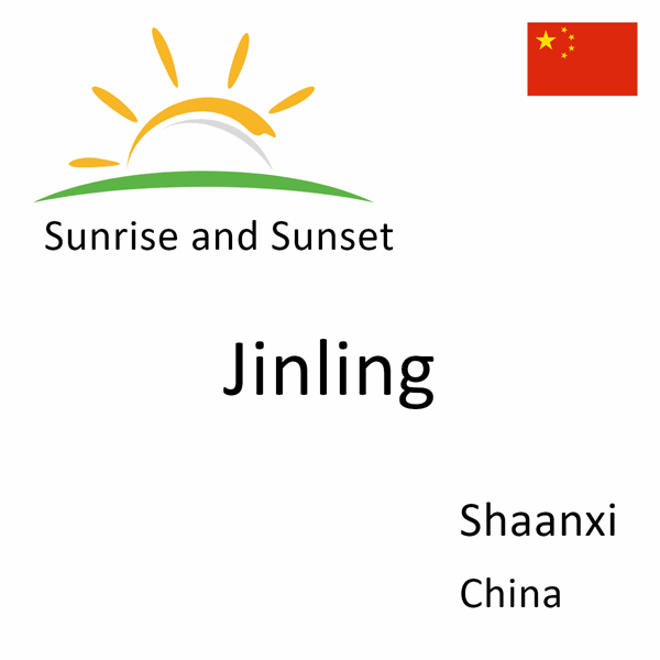 Sunrise and sunset times for Jinling, Shaanxi, China