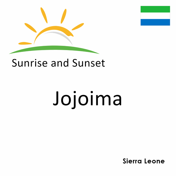 Sunrise and sunset times for Jojoima, Sierra Leone