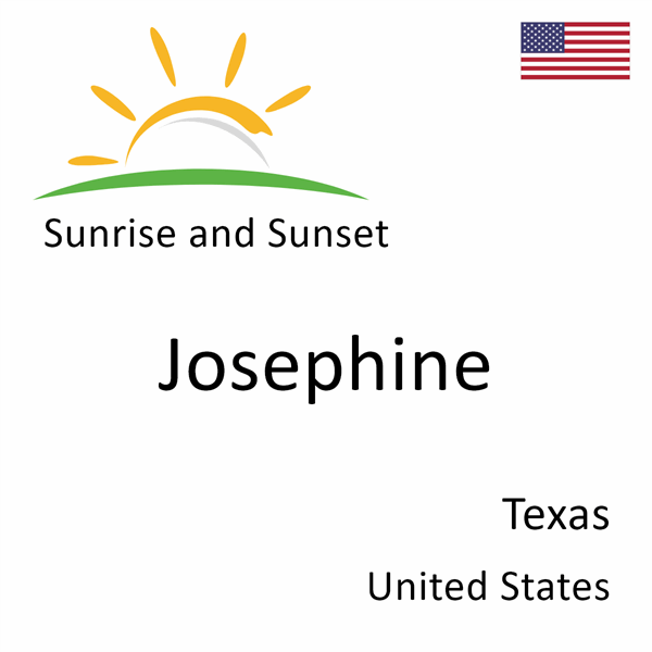 Sunrise and sunset times for Josephine, Texas, United States