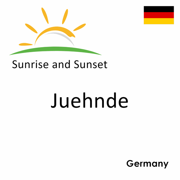 Sunrise and sunset times for Juehnde, Germany