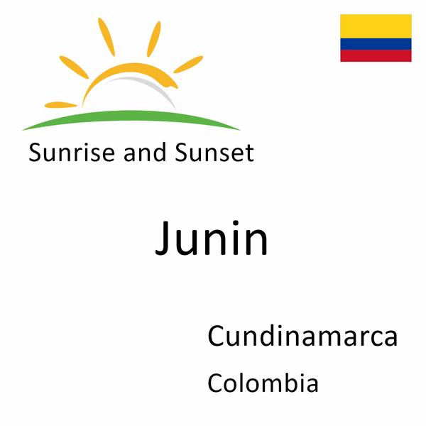 Sunrise and sunset times for Junin, Cundinamarca, Colombia