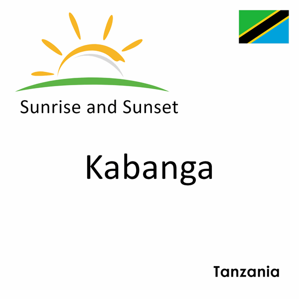 Sunrise and sunset times for Kabanga, Tanzania