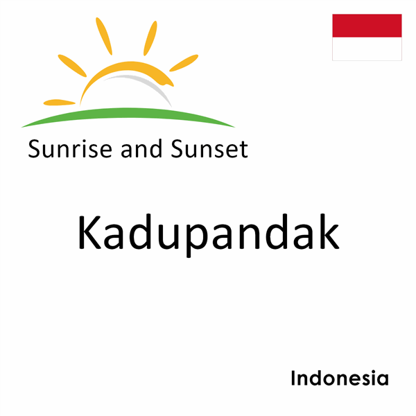 Sunrise and sunset times for Kadupandak, Indonesia