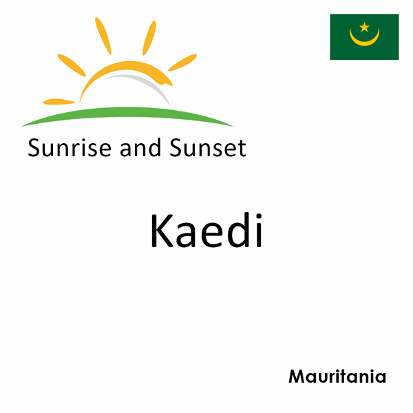 Sunrise and sunset times for Kaedi, Mauritania