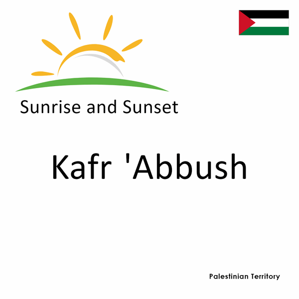 Sunrise and sunset times for Kafr 'Abbush, Palestinian Territory