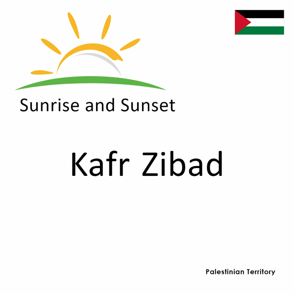 Sunrise and sunset times for Kafr Zibad, Palestinian Territory