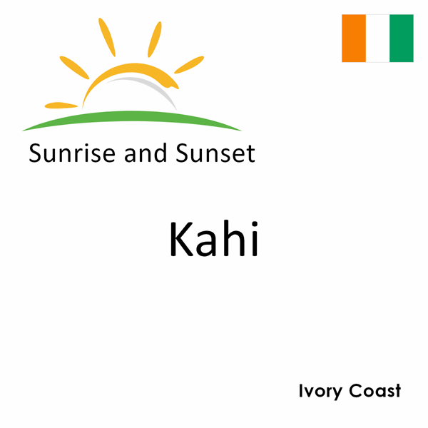 Sunrise and sunset times for Kahi, Ivory Coast