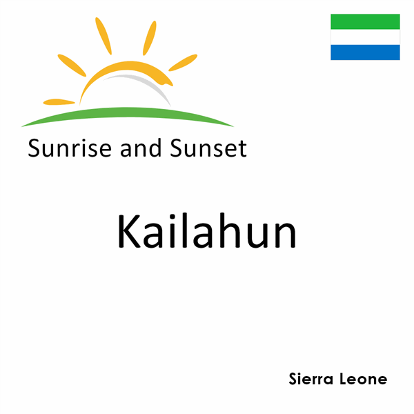 Sunrise and sunset times for Kailahun, Sierra Leone