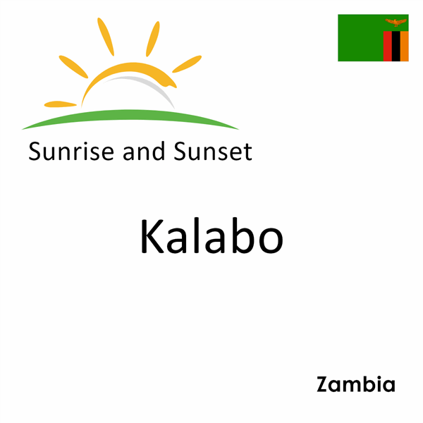 Sunrise and sunset times for Kalabo, Zambia