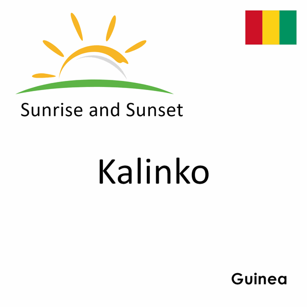 Sunrise and sunset times for Kalinko, Guinea