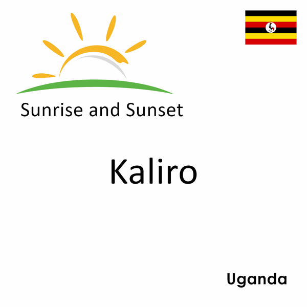 Sunrise and sunset times for Kaliro, Uganda