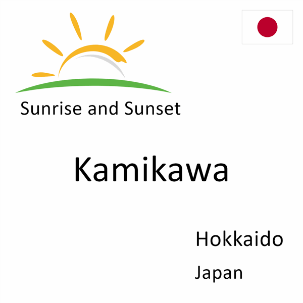 Sunrise and sunset times for Kamikawa, Hokkaido, Japan