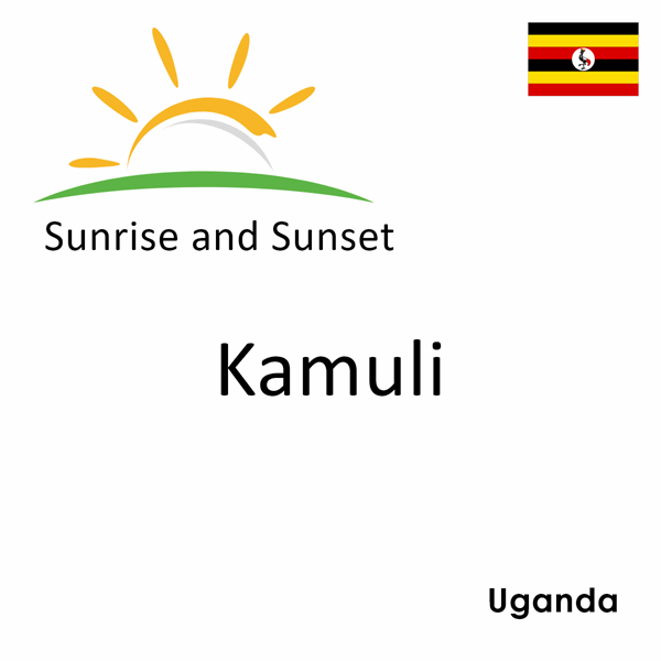 Sunrise and sunset times for Kamuli, Uganda