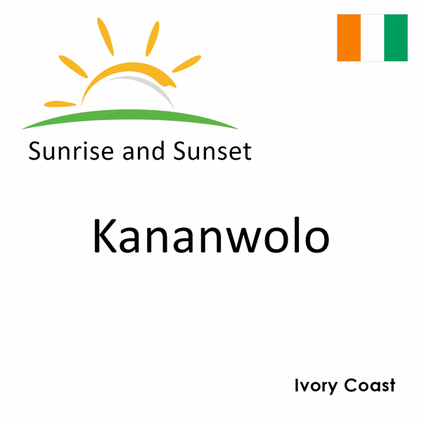 Sunrise and sunset times for Kananwolo, Ivory Coast