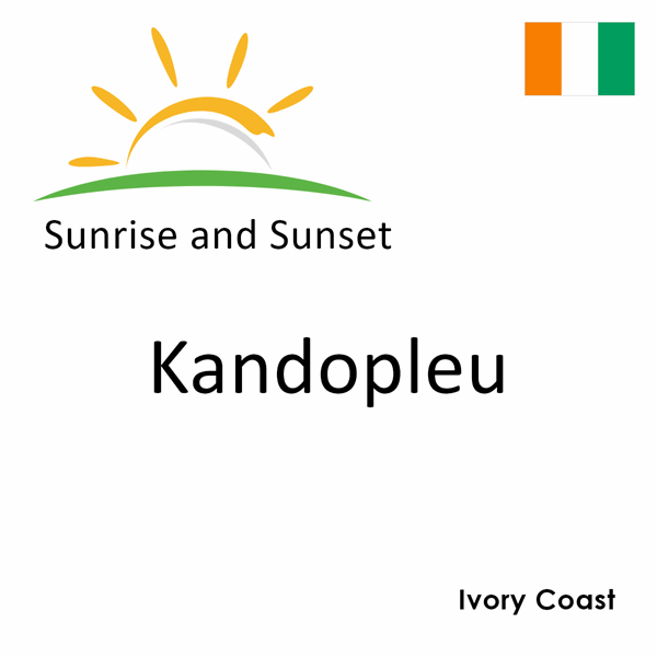 Sunrise and sunset times for Kandopleu, Ivory Coast