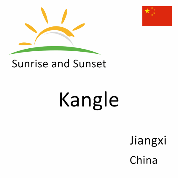 Sunrise and sunset times for Kangle, Jiangxi, China