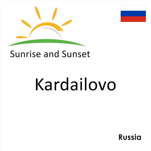 Sunrise and sunset times for Kardailovo, Russia