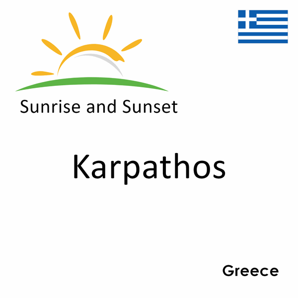 Sunrise and sunset times for Karpathos, Greece