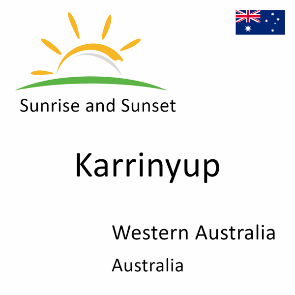 Sunrise and sunset times for Karrinyup, Western Australia, Australia