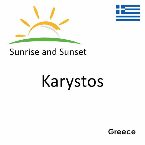 Sunrise and sunset times for Karystos, Greece