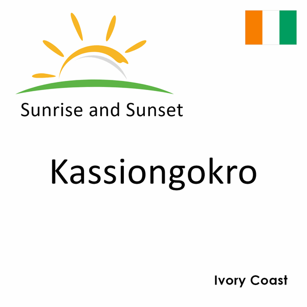 Sunrise and sunset times for Kassiongokro, Ivory Coast