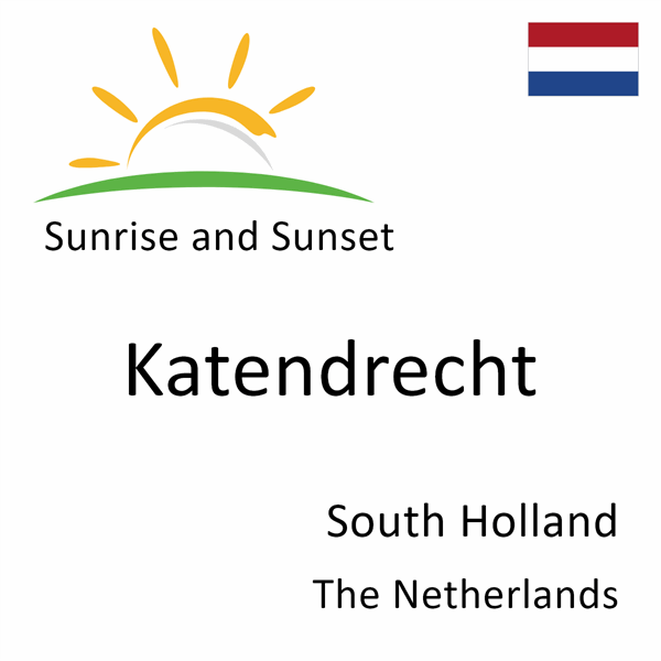 Sunrise and sunset times for Katendrecht, South Holland, The Netherlands