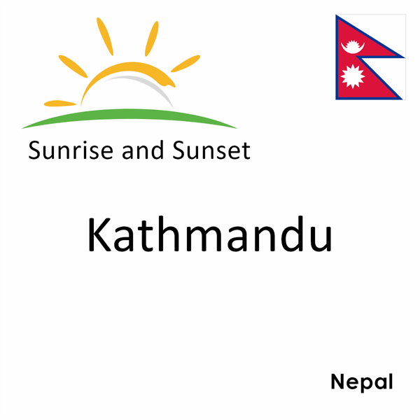 Sunrise and sunset times for Kathmandu, Nepal