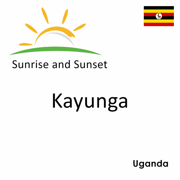 Sunrise and sunset times for Kayunga, Uganda