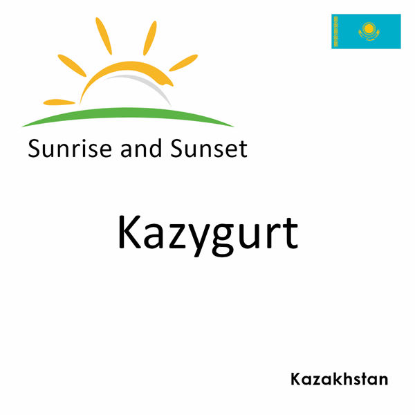 Sunrise and sunset times for Kazygurt, Kazakhstan