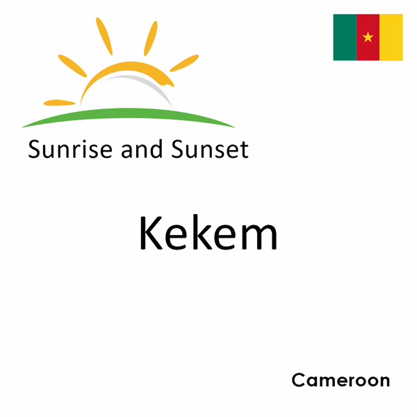 Sunrise and sunset times for Kekem, Cameroon