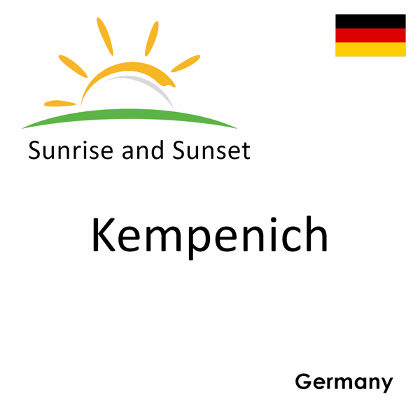 Sunrise and sunset times for Kempenich, Germany