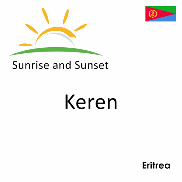 Sunrise and sunset times for Keren, Eritrea