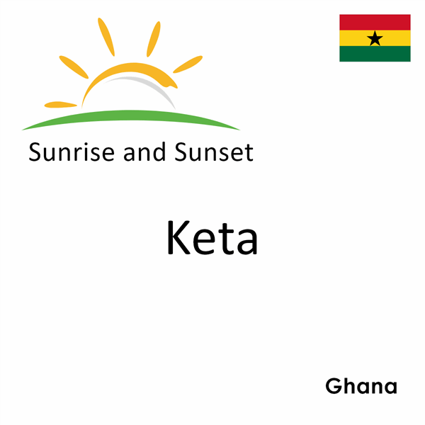 Sunrise and sunset times for Keta, Ghana