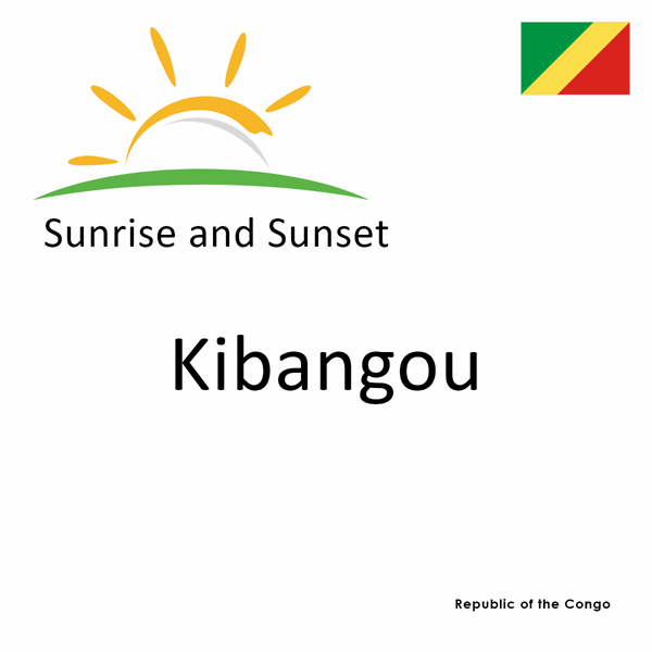 Sunrise and sunset times for Kibangou, Republic of the Congo