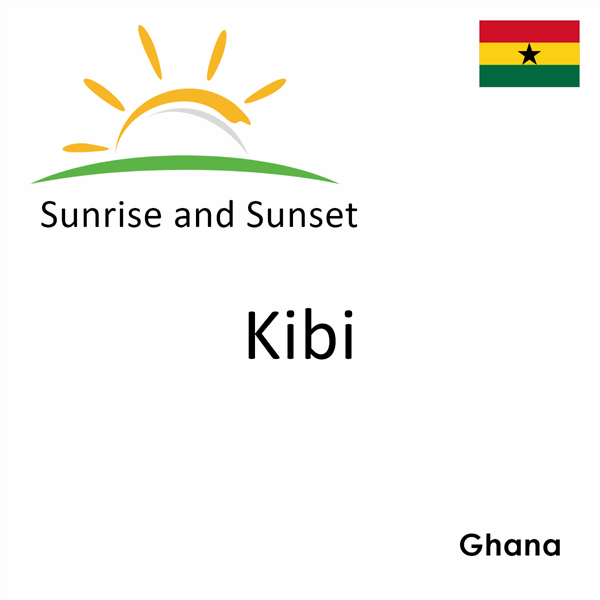 Sunrise and sunset times for Kibi, Ghana