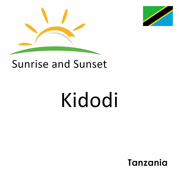 Sunrise and sunset times for Kidodi, Tanzania