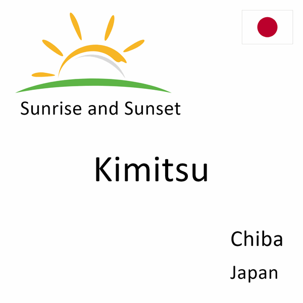 Sunrise and sunset times for Kimitsu, Chiba, Japan