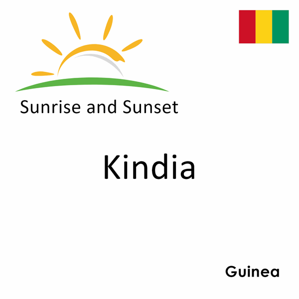 Sunrise and sunset times for Kindia, Guinea