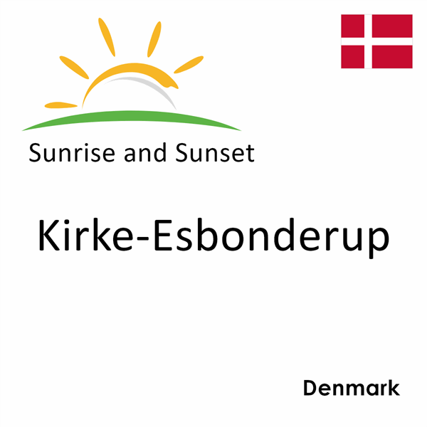 Sunrise and sunset times for Kirke-Esbonderup, Denmark