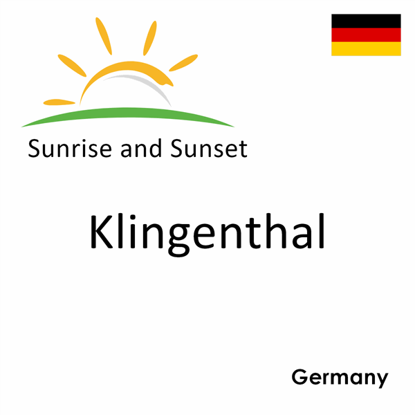 Sunrise and sunset times for Klingenthal, Germany