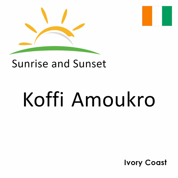 Sunrise and sunset times for Koffi Amoukro, Ivory Coast