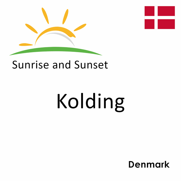 Sunrise and sunset times for Kolding, Denmark