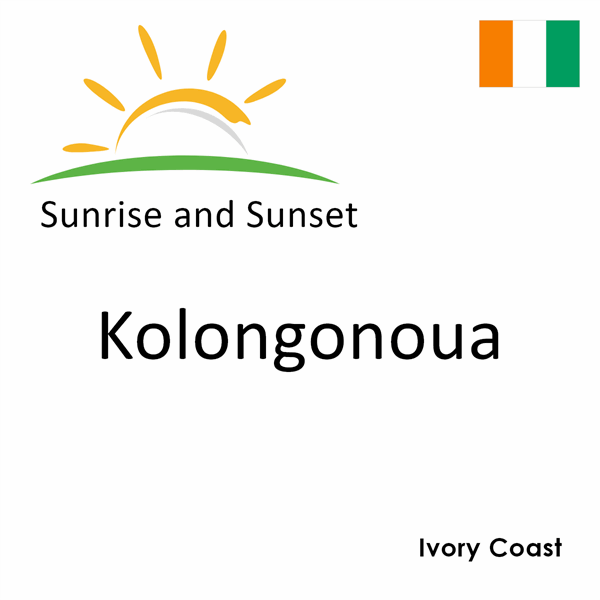 Sunrise and sunset times for Kolongonoua, Ivory Coast