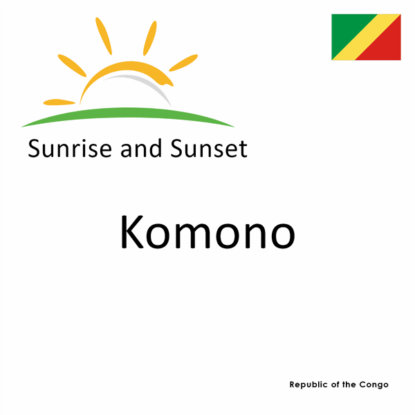 Sunrise and sunset times for Komono, Republic of the Congo