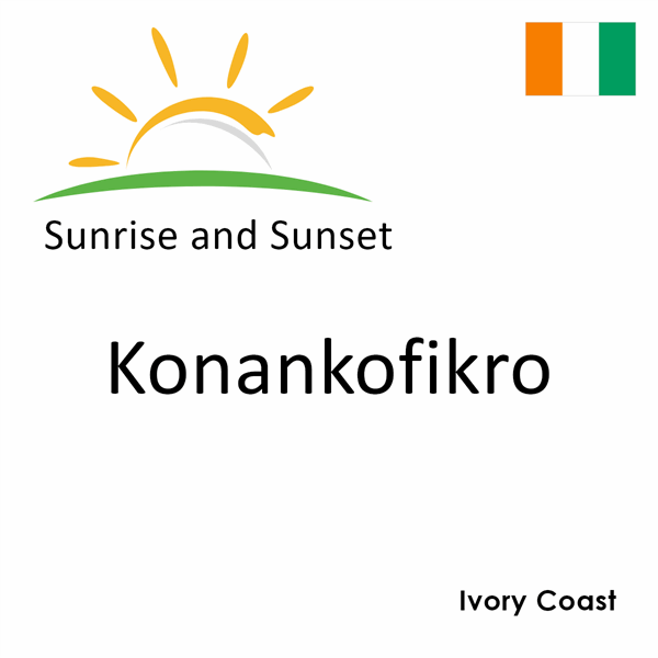 Sunrise and sunset times for Konankofikro, Ivory Coast