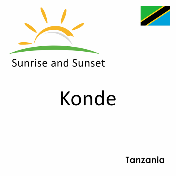 Sunrise and sunset times for Konde, Tanzania